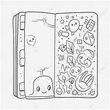 Notebook Coloring Page sketch template