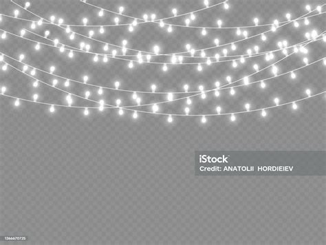 Led Neon Lights White Christmas Garland Decoration Stock Illustration - Download Image Now ...