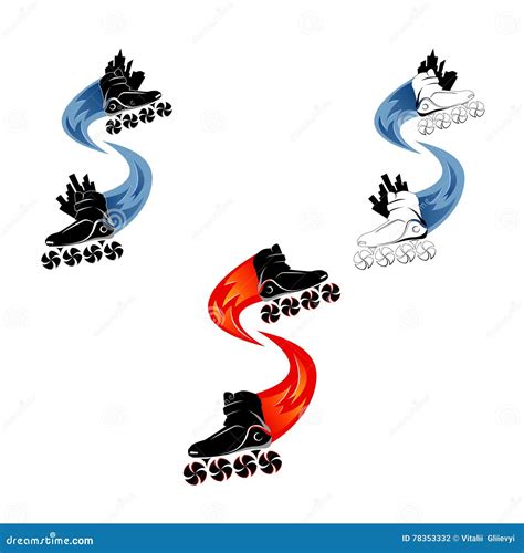 Logo Roller Skating. Vector Illustration Stock Vector - Illustration of ...