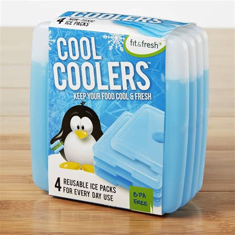 Fit and Fresh Cool Coolers Slim Lunch Ice Packs, Set of 4 - Walmart.com - Walmart.com