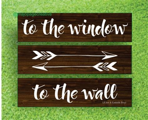 To the Window To the Wall Music Lyrics Pallet Sign Trio Made