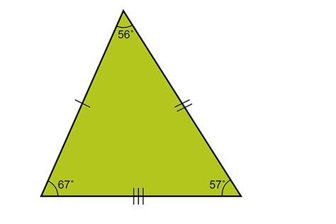 A scalene triangle where all sides are of different lengths