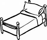 Bed Coloring Page sketch template
