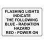 Radiation Sign - Flashing Lights Indicate The Following Blue