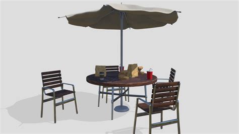 Outdoor table - Download Free 3D model by jennybria [6b0a3a8] - Sketchfab