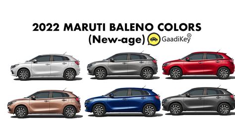 2022 Maruti Baleno Colors: Blue, Silver, Beige, White, Red, Grey - GaadiKey