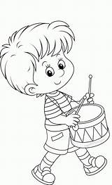 A Coloring Page Of Little Boy  Home sketch template