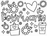 February Coloring Pages sketch template