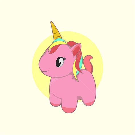 Pink Unicorn Vector Hd Images, Cute Pink Unicorn Vector Cartoon Illustration, Unicorn, Cartoon ...