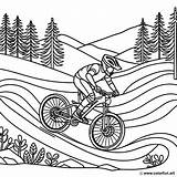 Mountain Biking coloring Page Download Or Print For Free sketch template