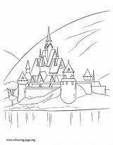 Frozen  A Beautiful Castle In Arendelle coloring Page sketch template