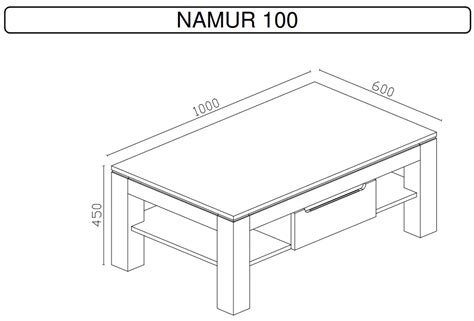 Woltra NAMUR 100 Coffee table Namur Solid wood Instructions