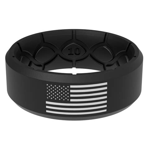 Groove Life | Edge Hero - America Black & White Flag Ring