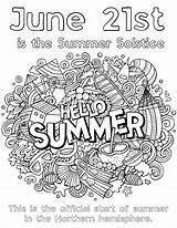 Coloring Pages For June sketch template