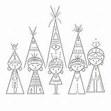 Warli Drawing Outline sketch template