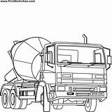Cement Mixer Coloring Page  Free Printable Sheets sketch template