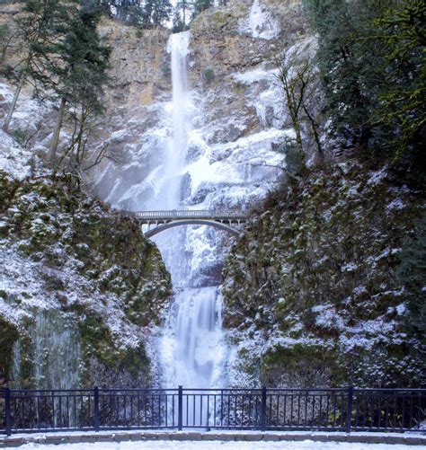 Multnomah, Falls in the Winter. Its off Highway 84 in Oregon. | Multnomah falls, Multnomah falls ...