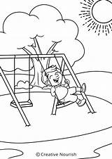 Swing Coloring Pages sketch template
