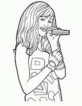Singer Coloring Page For Kids  Home sketch template