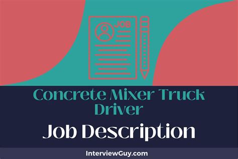 Concrete Mixer Truck Driver Job Description [Updated for 2024]