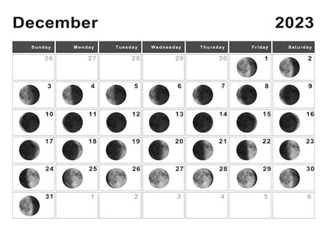 Premium Photo | December 2023 Lunar calendar, Moon cycles, Moon Phases