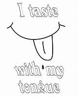 Tongue Parts Coloring Page sketch template