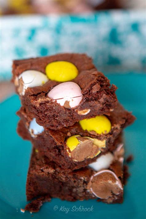 Mini Eggs Chocolate Brownies - A Ranch Mom