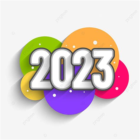 Celebrate the New Year with Colorful 2023 Clipart