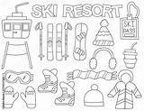 Coloring Pages Of Snowboarding sketch template