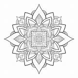 Simple Square Mandala Coloring Pages sketch template