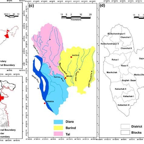 Geographical position of Malda district and lower Gangetic flood plain ...