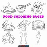 Kids Food Menu Coloring Pages sketch template