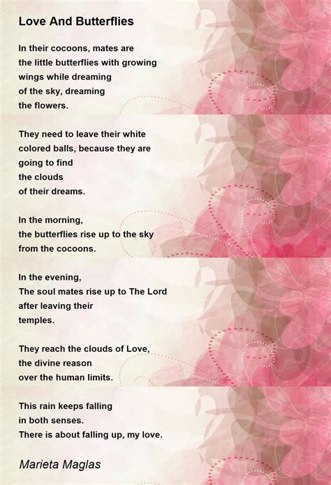 Love And Butterflies by Marieta Maglas - Love And Butterflies Poem