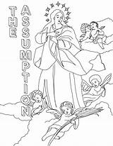 The Assumption Catholic Coloring Page  Vrogueco sketch template