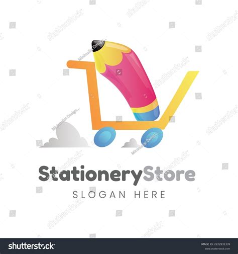 Stationery Store Logo Design Template Stock Vector (Royalty Free ...