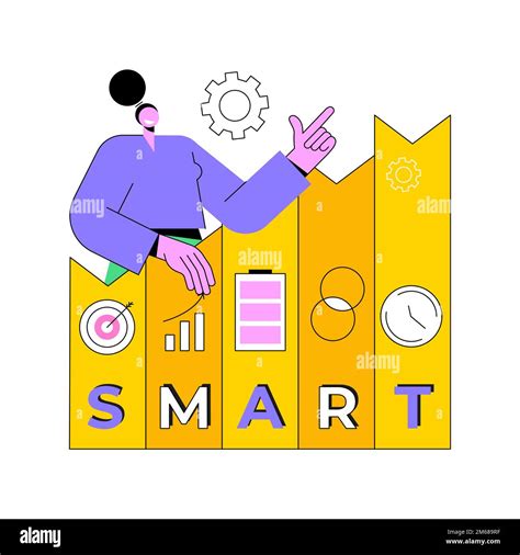 SMART Objectives abstract concept vector illustration. Business management, aim establishment ...