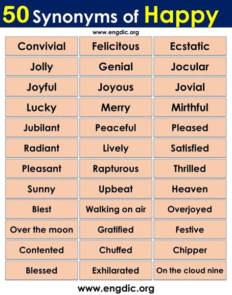 What is synonyms of happy, In English| Download PDF - EngDic