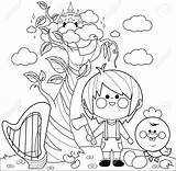 Jack And The Beanstalk Coloring Pages Free sketch template