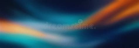 Dark Blue Orange Grainy Gradient Background, Blurry Color Flow with Noise Texture, Wide Banner ...