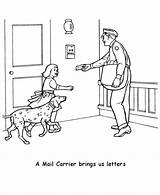 Mailman Coloring Pages  Best For Kids sketch template