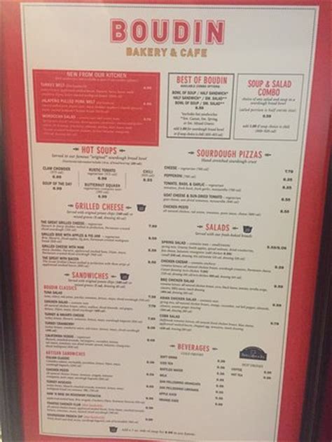 Boudin Bakery & Cafe, San Francisco - 619 Market St, SoMa - Menu & Prices - TripAdvisor