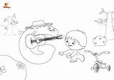 Babytv Beats Sketch Coloring Page sketch template