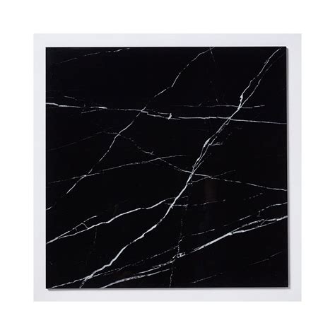 Black Marble Effect 60cm x 60cm Wall & Floor Tile