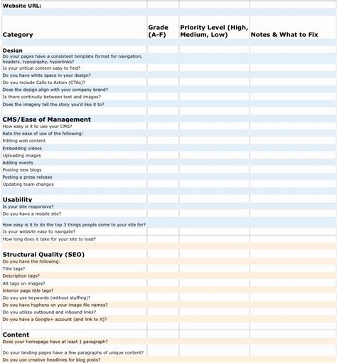 Website Audit Report Template