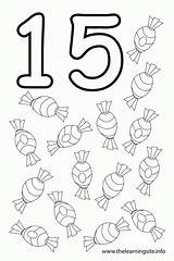 Number 15 Coloring Page Preschool Pages sketch template
