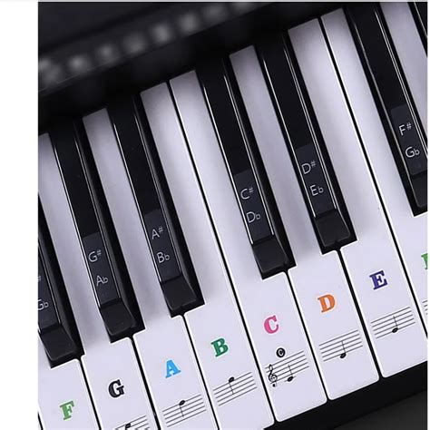 New Transparent 49/61 Button Electronic Keyboard 88 Keys Piano Keyboard Stickers Piano Staff ...