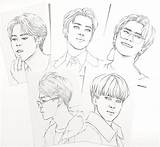 Jimin Coloring Page Coloring Pages sketch template