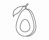 Avocado coloring page For Kids Free Vector 13323165 Art At Vecteezy sketch template