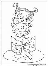 Christmas Owl Coloring Page  Free Printable Pages sketch template
