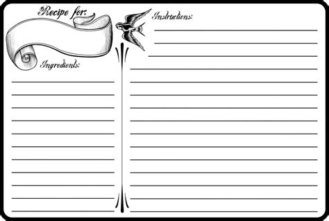 12 Best Images of Printable Recipe Cards With Lines - Free Printable ...